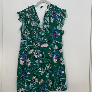 Floral Green Sleeveless Maternity Top